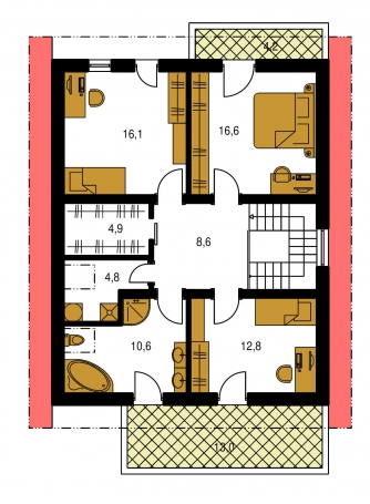 Grundriss des Obergeschosses - PREMIER 195